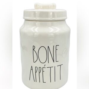 Rae Dunn | Bone Appetite Large Treat Jar W/ Lid
